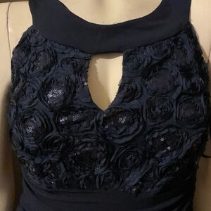 Enfocus Petite / Elegant Black Floral Dress